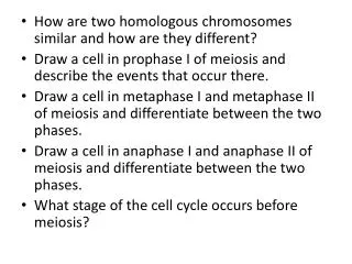 How are two homologous chromosomes similar and how are they different?