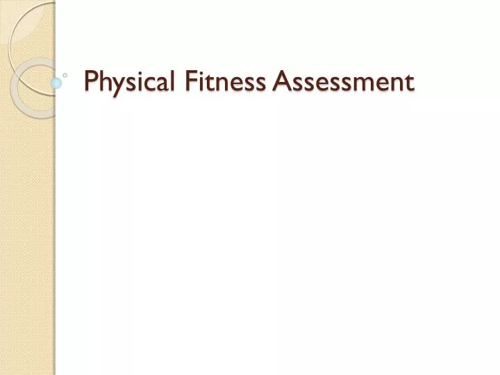 physical fitness assessment
