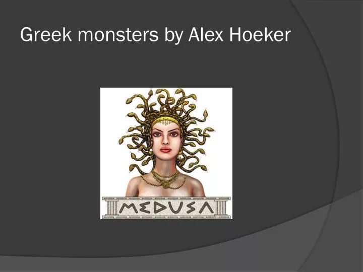 greek monsters by alex hoeker