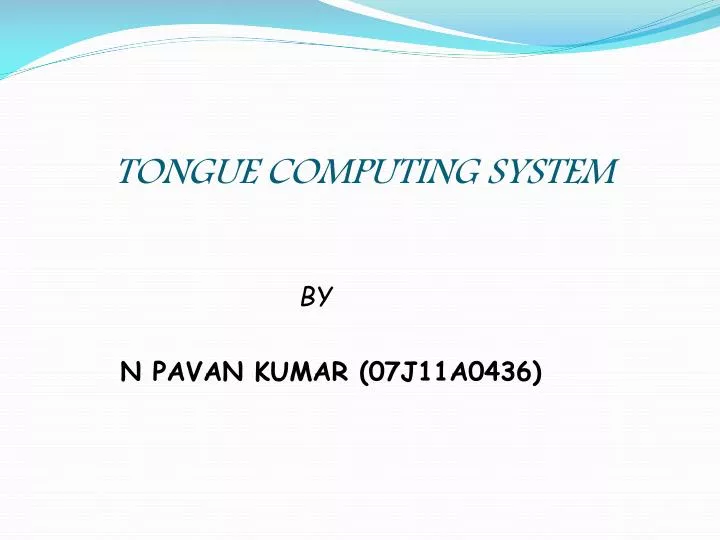 tongue computing system
