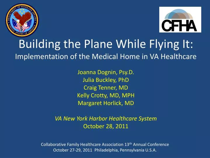building the plane while flying it implementation of the medical home in va healthcare