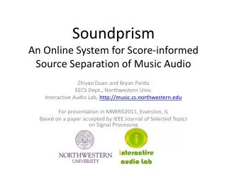 Soundprism An Online System for Score-informed Source Separation of Music Audio