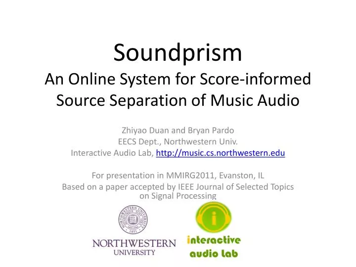 soundprism an online system for score informed source separation of music audio