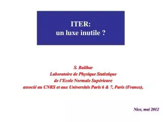 iter un luxe inutile