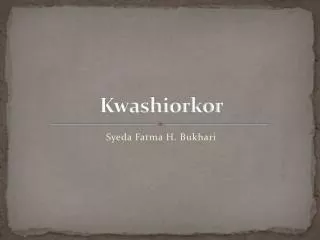 Kwashiorkor