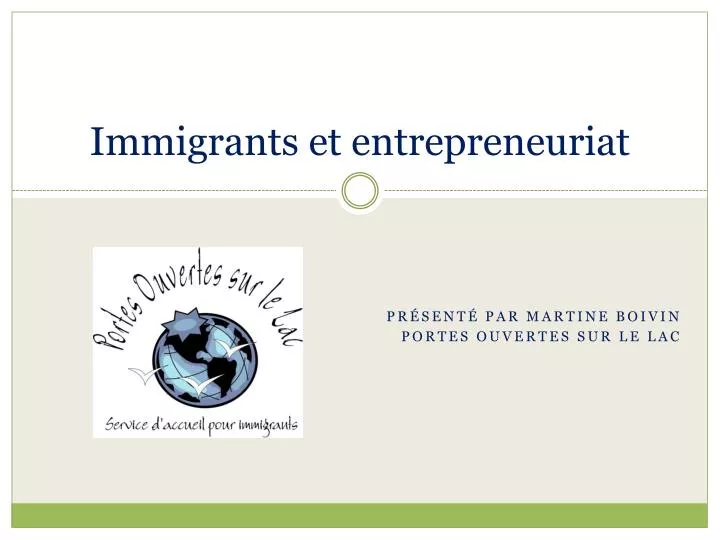immigrants et entrepreneuriat