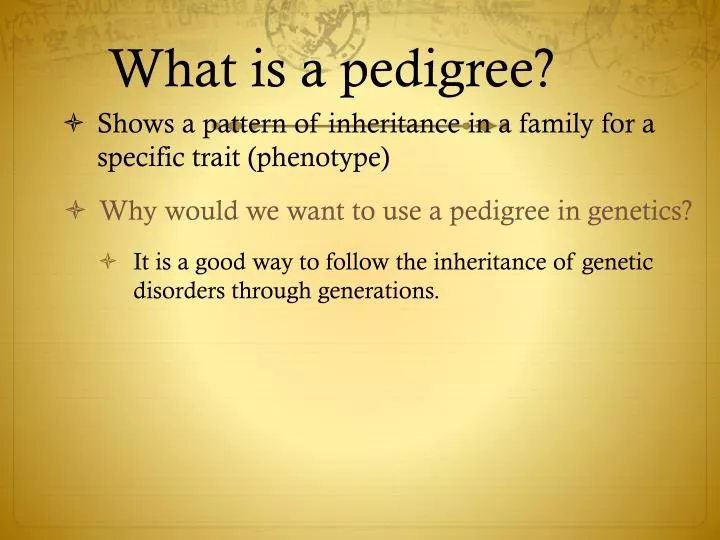 what is a pedigree