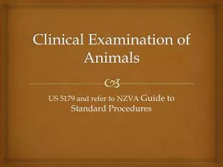 Clinical Examination of Animals