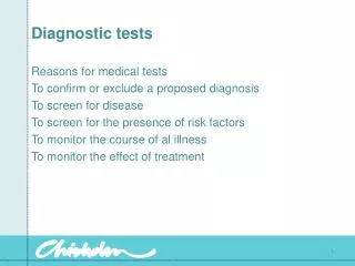 Diagnostic tests