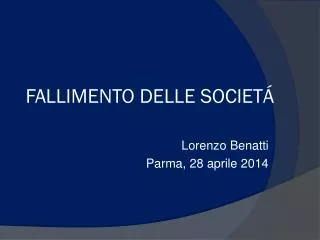 fallimento delle societ