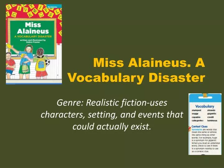 miss alaineus a vocabulary disaster