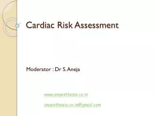 Cardiac Risk Assessment
