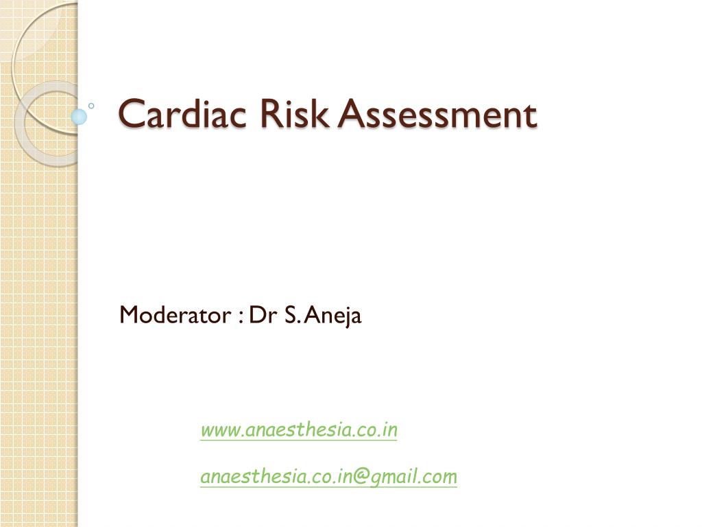 PPT - Cardiac Risk Assessment PowerPoint Presentation, free download ...