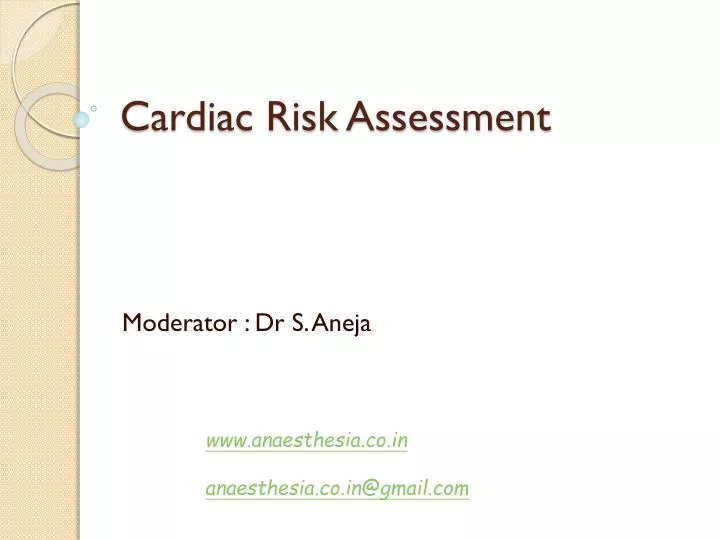cardiac risk assessment