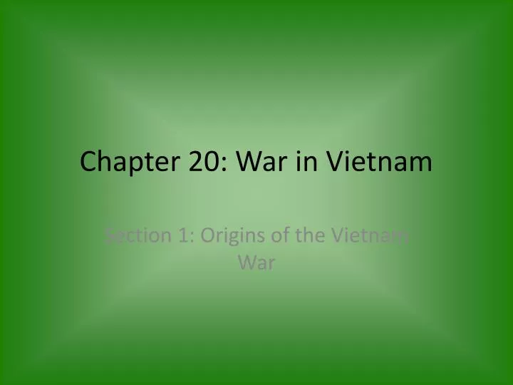chapter 20 war in vietnam