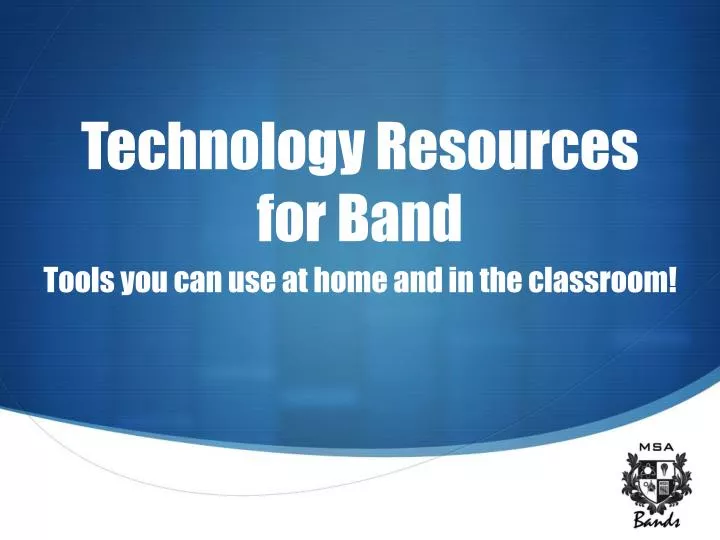 technology resources for band