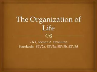 The Organization of Life