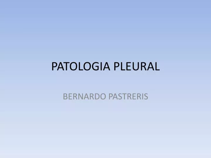 patologia pleural