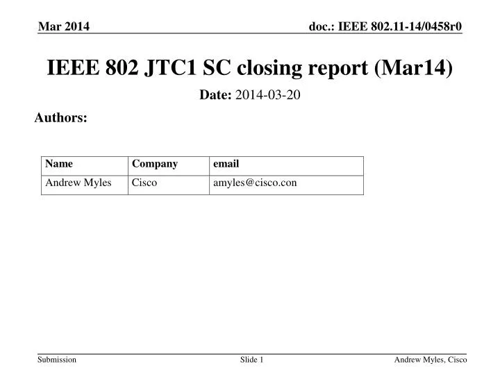 ieee 802 jtc1 sc closing report mar14