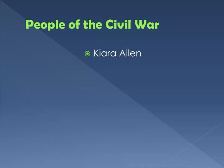 people of the civil war