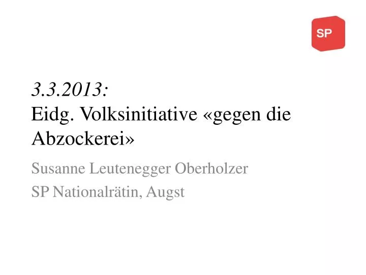 3 3 2013 eidg volksinitiative gegen die abzockerei