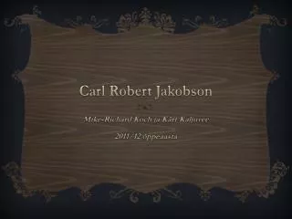 carl robert jakobson