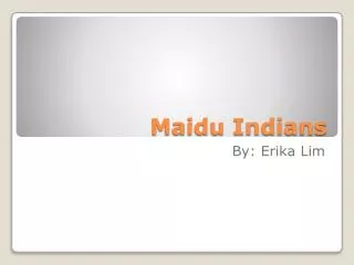 Maidu Indians