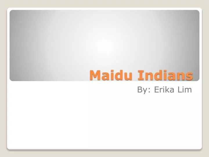 maidu indians