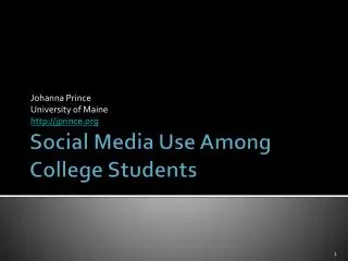 Social Media Use Among College Students