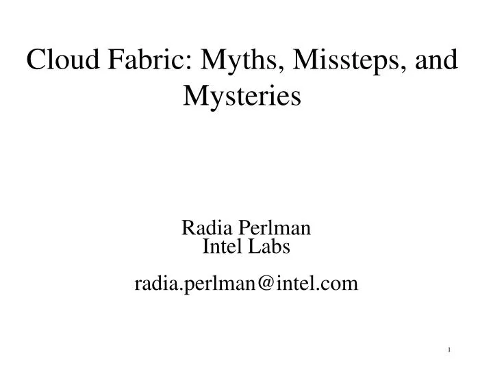 cloud fabric myths missteps and mysteries
