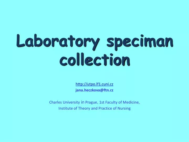 laboratory speciman collection