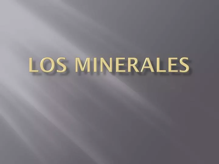 los minerales