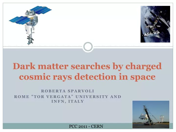 dark matter searches by charged cosmic rays detection in space