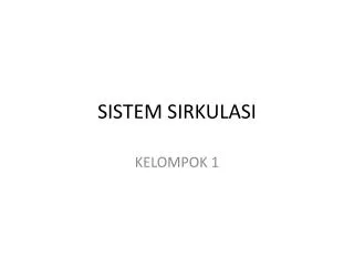 sistem sirkulasi