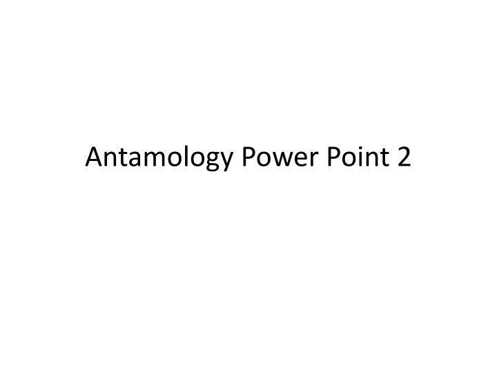 antamology power point 2