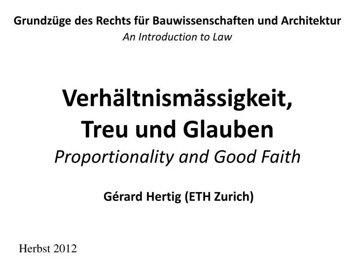 verh ltnism ssigkeit treu und glauben proportionality and good faith