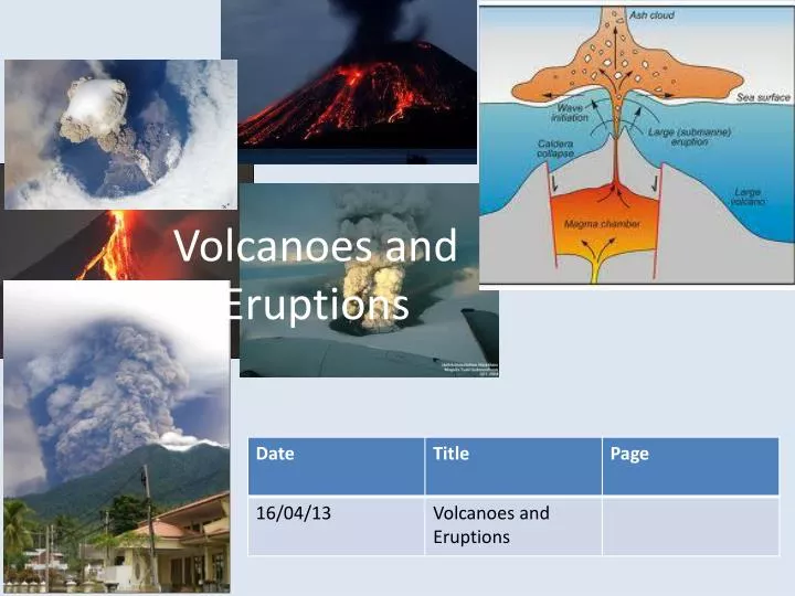 volcanoes and eruptions