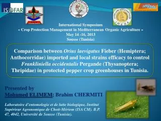 Presented by Mohamed ELIMEM ; Brahim CHERMITI
