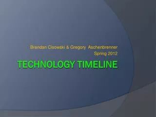Technology timeline