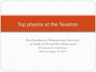 Top physics at the Tevatron