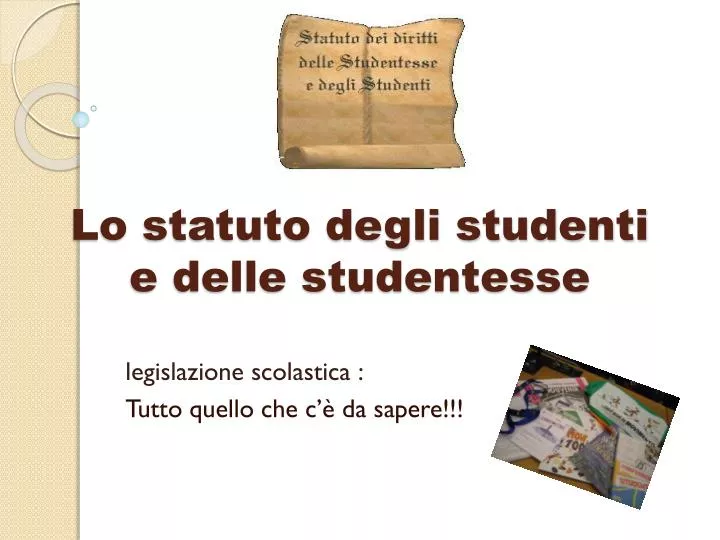 lo statuto degli studenti e delle studentesse