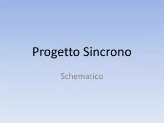 progetto sincrono