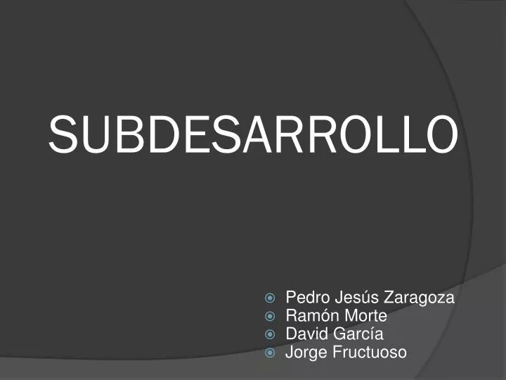 subdesarrollo