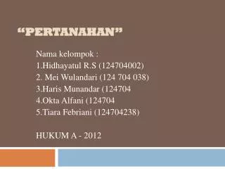 pertanahan