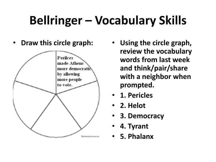 bellringer vocabulary skills