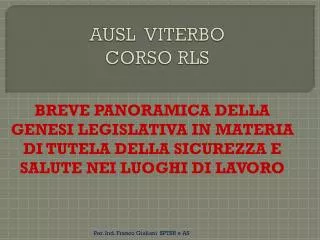 ausl viterbo corso rls