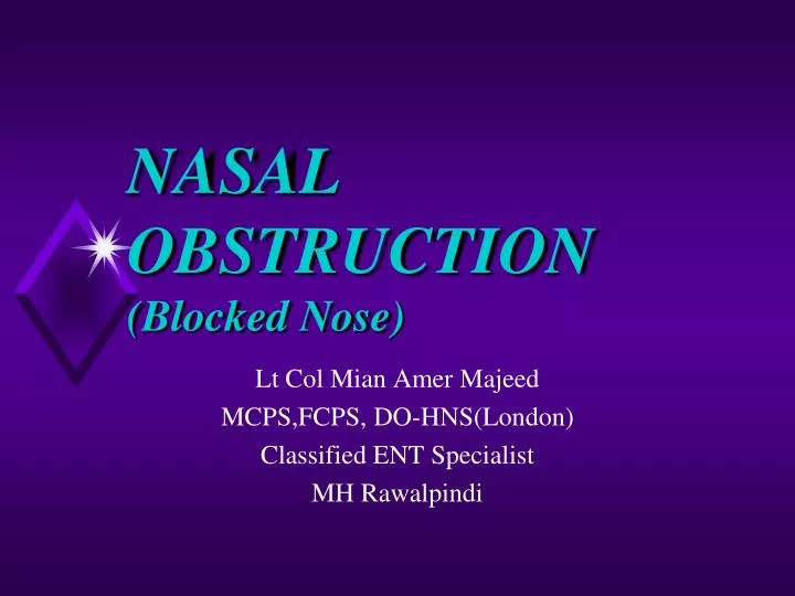 nasal obstruction blocked nose