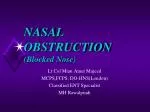 NASAL OBSTRUCTION (Blocked Nose) - slide 1