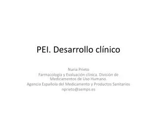 pei desarrollo cl nico