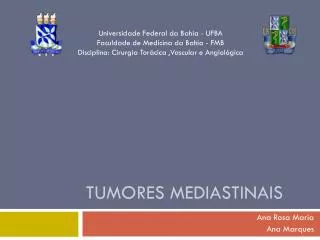 tumores mediastinais